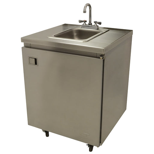 Advance Tabco SHK-MSC-26CH 35 1/2"H Portable Hand Sink w/ 5"D Bowl, Hot & Cold Water-cityfoodequipment.com