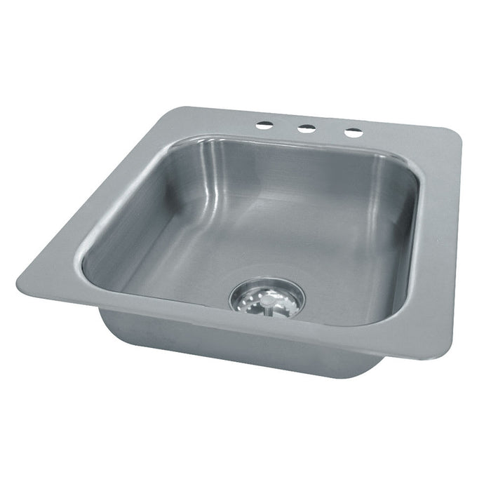 Advance Tabco SS-1-1919-10 (1) Compartment Drop-in Sink - 16" x 14", Drain Included-cityfoodequipment.com
