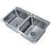 Advance Tabco SS-2-3321-12 (2) Compartment Drop-in Sink - 14" x 16", Drain Included-cityfoodequipment.com