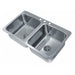 Advance Tabco SS-2-4521-7 (2) Compartment Drop-in Sink - 20" x 16", Drain Included-cityfoodequipment.com