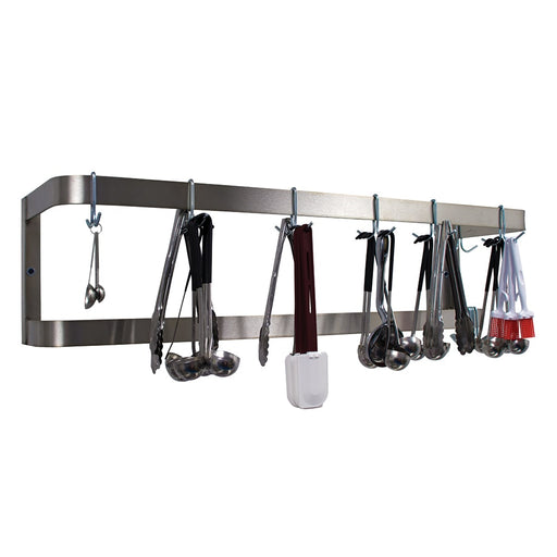 Advance Tabco SW-108 108" Wall-Mount Pot Rack w/ (18) Double Hooks, Stainless Steel-cityfoodequipment.com