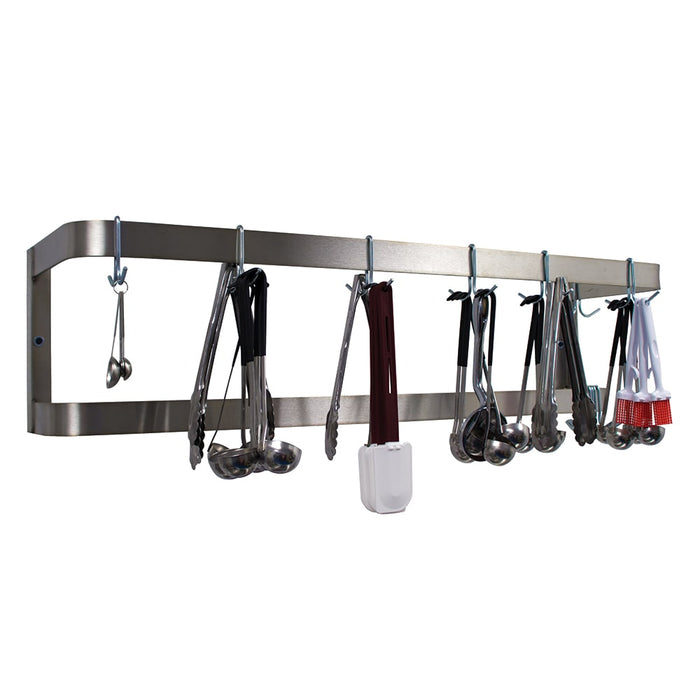 Advance Tabco SW-108 108" Wall-Mount Pot Rack w/ (18) Double Hooks, Stainless Steel-cityfoodequipment.com