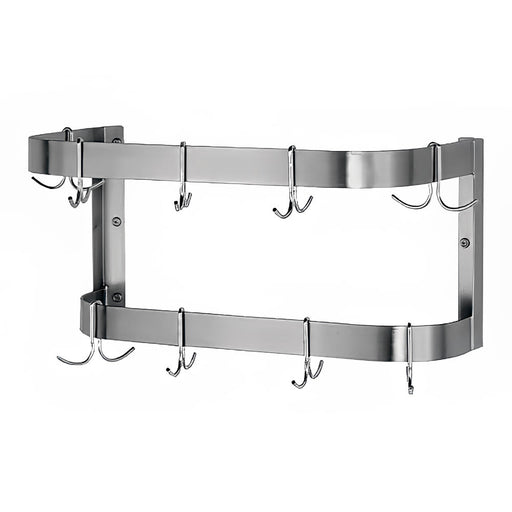 Advance Tabco SW-132 132" Wall-Mount Pot Rack w/ (18) Double Hooks, Stainless Steel-cityfoodequipment.com
