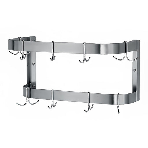 Advance Tabco SW-36 36" Wall-Mount Pot Rack w/ (12) Double Hooks, Stainless Steel-cityfoodequipment.com