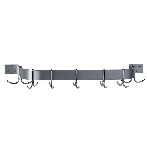 Advance Tabco SW1-36-EC 41" Wall-Mount Pot Rack w/ (6) Double Hooks, Stainless Steel-cityfoodequipment.com