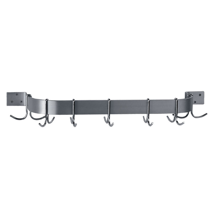 Advance Tabco SW1-36-EC 41" Wall-Mount Pot Rack w/ (6) Double Hooks, Stainless Steel-cityfoodequipment.com