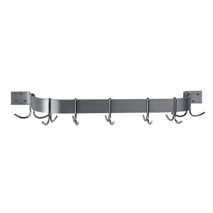 Advance Tabco SW1-48-EC 53" Wall-Mount Pot Rack w/ (6) Double Hooks, Stainless Steel-cityfoodequipment.com