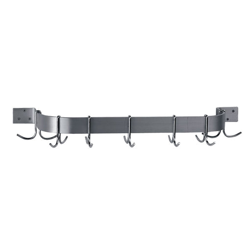 Advance Tabco SW1-84 84" Wall-Mount Pot Rack w/ (9) Double Hooks, Stainless Steel-cityfoodequipment.com