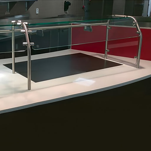 Advance Tabco STFS-12-36 Self Service Counter Mount Food Shield - 36"L x 20"H, Glass-cityfoodequipment.com