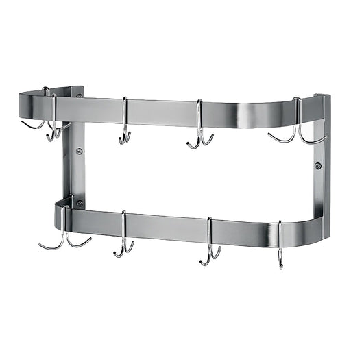 Advance Tabco SW-36-EC 36" Wall-Mount Pot Rack w/ (12) Double Hooks, Stainless Steel-cityfoodequipment.com