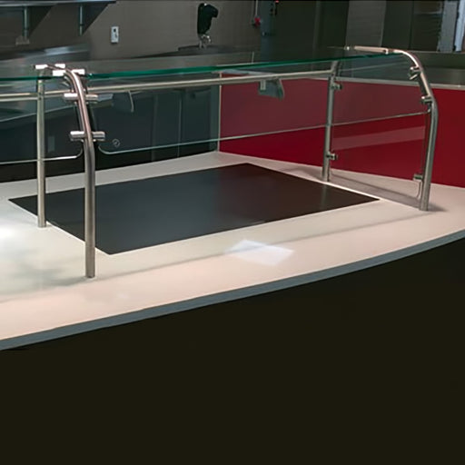 Advance Tabco STFS-12-48 Self Service Counter Mount Food Shield - 48"L x 20"H, Glass-cityfoodequipment.com