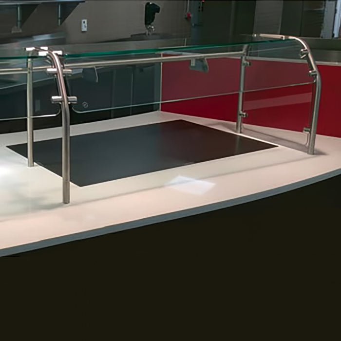 Advance Tabco STFS-12-48 Self Service Counter Mount Food Shield - 48"L x 20"H, Glass-cityfoodequipment.com