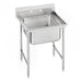 Advance Tabco T9-1-24 25" 1 Compartment Sink w/ 16"L x 20"W Bowl, 12" Deep-cityfoodequipment.com