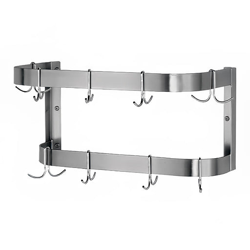 Advance Tabco SW-84 84" Wall-Mount Pot Rack w/ (18) Double Hooks, Stainless Steel-cityfoodequipment.com