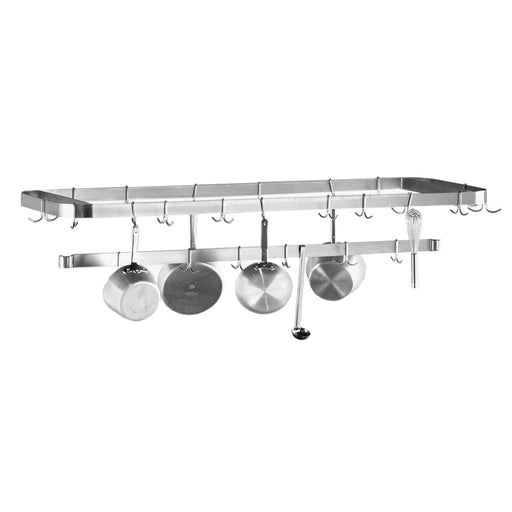 Advance Tabco SWT-108 108" Table-Mount Pot Rack w/ (18) Hooks, Stainless Steel-cityfoodequipment.com