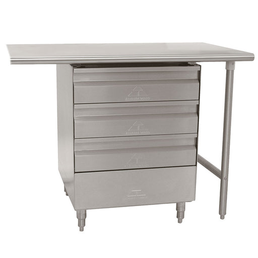 Advance Tabco TA-38 Drawers, 3 Tier, 20x20x4", Installed Under Worktable, SS-cityfoodequipment.com