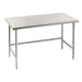 Advance Tabco TAG-245 60" 16 ga Work Table w/ 430 Series Stainless Flat Top-cityfoodequipment.com
