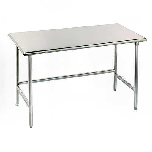 Advance Tabco TAG-247 84" 16 ga Work Table w/ 430 Series Stainless Flat Top-cityfoodequipment.com