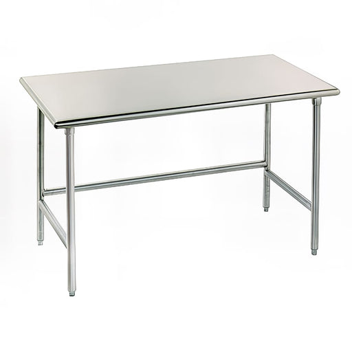 Advance Tabco TAG-306 72" 16 ga Work Table w/ 430 Series Stainless Flat Top-cityfoodequipment.com