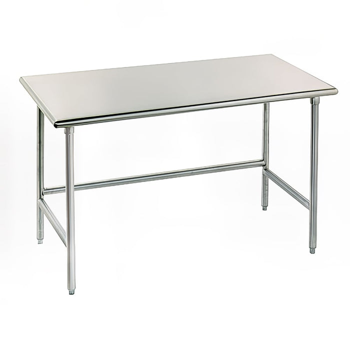 Advance Tabco TAG-364 48" 16 ga Work Table w/ 430 Series Stainless Flat Top-cityfoodequipment.com