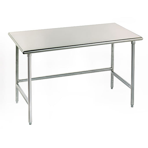 Advance Tabco TAG-367 84" 16 ga Work Table w/ 430 Series Stainless Flat Top-cityfoodequipment.com
