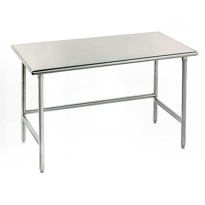 Advance Tabco TAG-367 84" 16 ga Work Table w/ 430 Series Stainless Flat Top-cityfoodequipment.com
