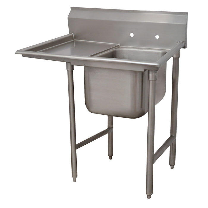 Advance Tabco T9-1-24-18L 40" 1 Compartment Sink w/ 16"L x 20"W Bowl, 12" Deep-cityfoodequipment.com