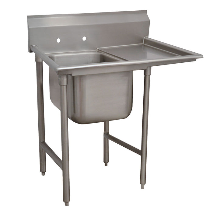 Advance Tabco T9-1-24-18R 40" 1 Compartment Sink w/ 16"L x 20"W Bowl, 12" Deep-cityfoodequipment.com