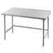 Advance Tabco TFAG-242 24" 16 ga Work Table w/ 430 Series Stainless Top, 1 1/2" Backsplash-cityfoodequipment.com