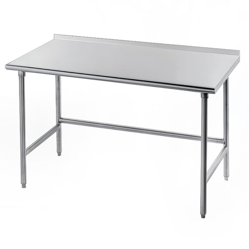 Advance Tabco TFAG-246 72" 16 ga Work Table w/ 430 Series Stainless Top, 1 1/2" Backsplash-cityfoodequipment.com