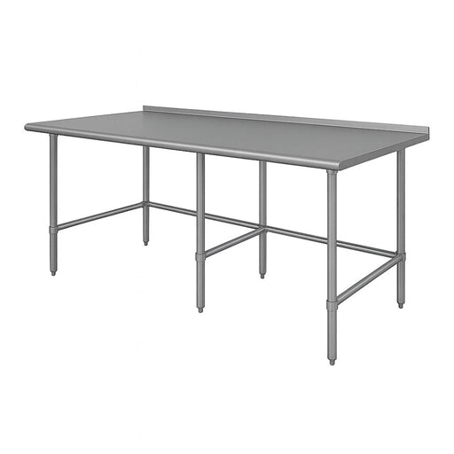 Advance Tabco TFAG-249 108" 16 ga Work Table w/ 430 Series Stainless Top, 1 1/2" Backsplash-cityfoodequipment.com