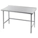 Advance Tabco TFAG-302 24" 16 ga Work Table w/ 430 Series Stainless Top, 1 1/2" Backsplash-cityfoodequipment.com
