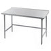Advance Tabco TFAG-304 48" 16 ga Work Table w/ 430 Series Stainless Top, 1 1/2" Backsplash-cityfoodequipment.com