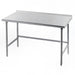 Advance Tabco TFAG-365 60" 16 ga Work Table w/ 430 Series Stainless Top, 1 1/2" Backsplash-cityfoodequipment.com