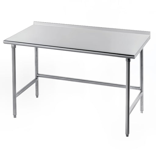 Advance Tabco TFLG-244 48" 14 ga Work Table w/ 304 Series Stainless Top, 1 1/2" Backsplash-cityfoodequipment.com