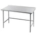 Advance Tabco TFLG-302 24" 14 ga Work Table w/ 304 Series Stainless Top, 1 1/2" Backsplash-cityfoodequipment.com