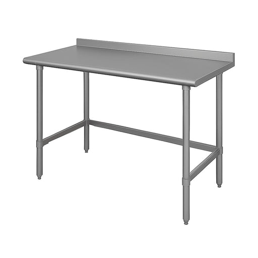 Advance Tabco TFLG-365 60" 14 ga Work Table w/ 304 Series Stainless Top, 1 1/2" Backsplash-cityfoodequipment.com