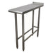 Advance Tabco TFMS-123 Equipment Filler Table - Open Base, Rear Turn Up, 12x36-cityfoodequipment.com