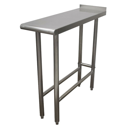 Advance Tabco TFMS-183 Equipment Filler Table - Open Base, Rear Turn Up, 18x36-cityfoodequipment.com