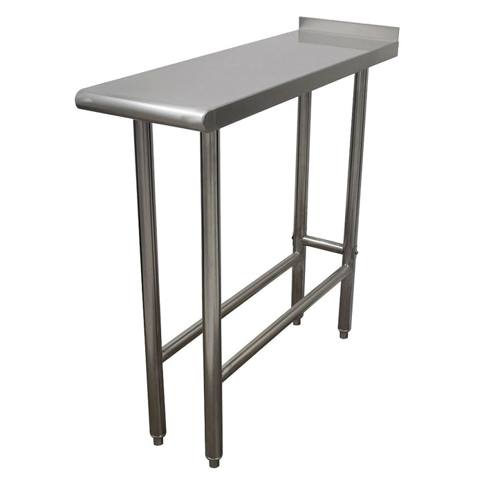 Advance Tabco TFMS-183 Equipment Filler Table - Open Base, Rear Turn Up, 18x36-cityfoodequipment.com