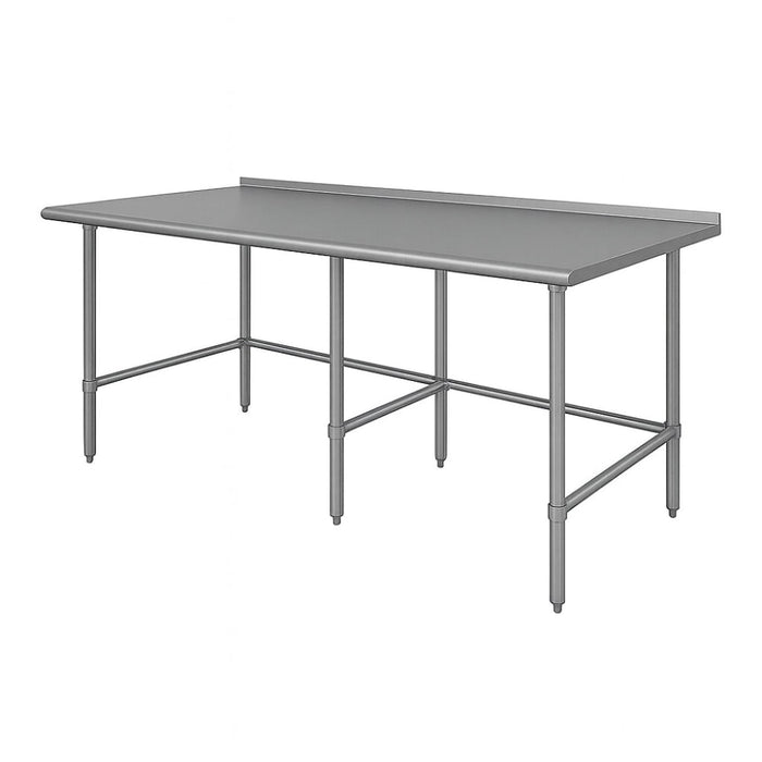 Advance Tabco TFMS-308 96" 16 ga Work Table w/ 304 Series Stainless Top, 1 1/2" Backsplash-cityfoodequipment.com