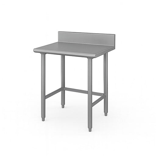 Advance Tabco TKLG-242 24" 14 ga Work Table w/ 304 Series Stainless Top, 5" Backsplash-cityfoodequipment.com