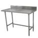 Advance Tabco TKLAG-245-X 60" 16 ga Work Table w/ 430 Series Stainless Top, 5" Backsplash-cityfoodequipment.com