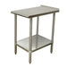 Advance Tabco TFMSU-182 Equipment Filler Table - 18x24", Undershelf, 1 1/2" Turn Up In Rear, Stainless-cityfoodequipment.com