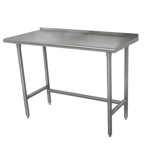 Advance Tabco TFLAG-364-X 48" 16 ga Work Table w/ 430 Series Stainless Top, 1 1/2" Backsplash-cityfoodequipment.com