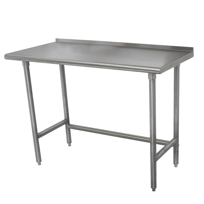 Advance Tabco TFLAG-364-X 48" 16 ga Work Table w/ 430 Series Stainless Top, 1 1/2" Backsplash-cityfoodequipment.com