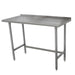 Advance Tabco TFLAG-364-X 48" 16 ga Work Table w/ 430 Series Stainless Top, 1 1/2" Backsplash-cityfoodequipment.com