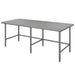 Advance Tabco TELAG-368-X 96" 16 ga Work Table w/ 430 Series Stainless Flat Top-cityfoodequipment.com