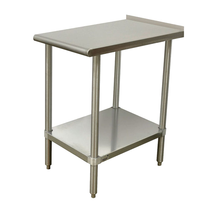 Advance Tabco TFMSU-180 Equipment Filler Table - 18x30", Undershelf, 1 1/2" Turn Up In Rear, Stainless-cityfoodequipment.com