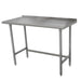 Advance Tabco TFLAG-363-X 36" 16 ga Work Table w/ 430 Series Stainless Top, 1 1/2" Backsplash-cityfoodequipment.com